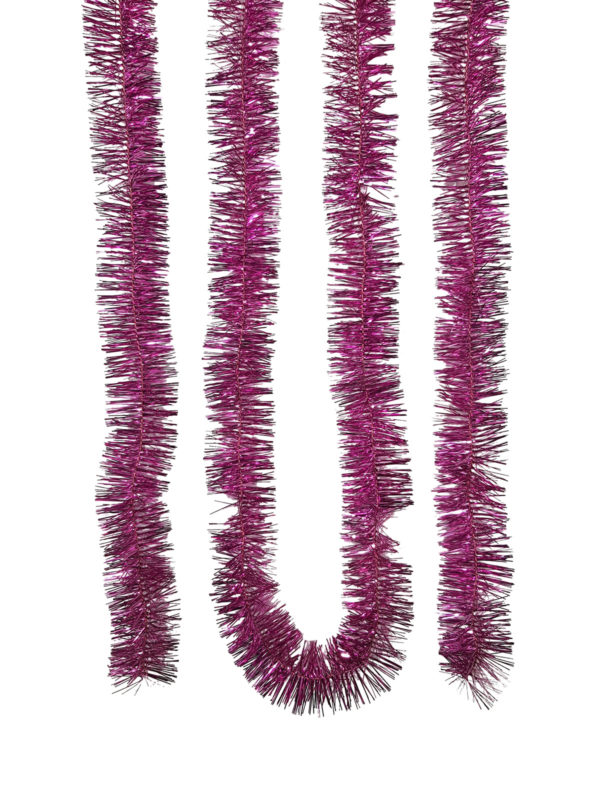 Tinsel 5.5m (18ft)  2 ply – 50mm Cerise
