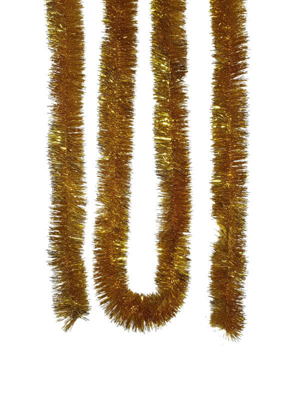Tinsel 5.5m (18ft) 4 ply – 50mm GOLD