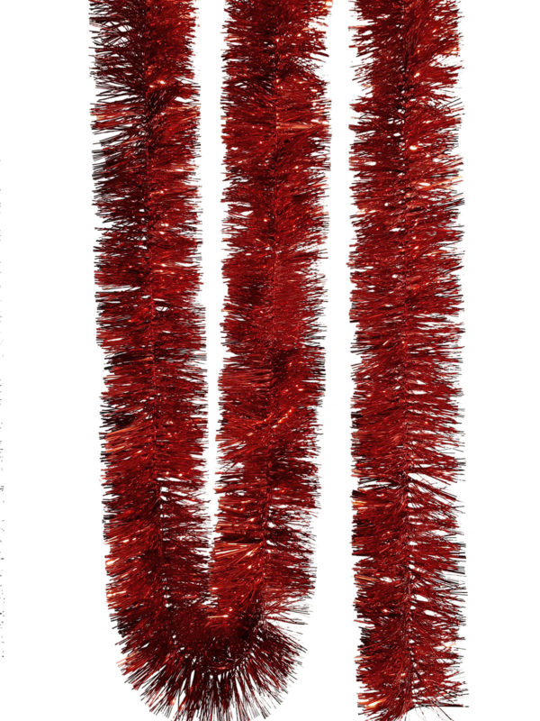 Tinsel 5.5m (18ft) 4 ply – 100mm Red