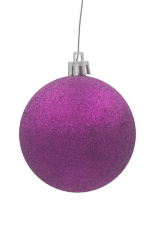 Christmas Ball 150mm Glitter Purple