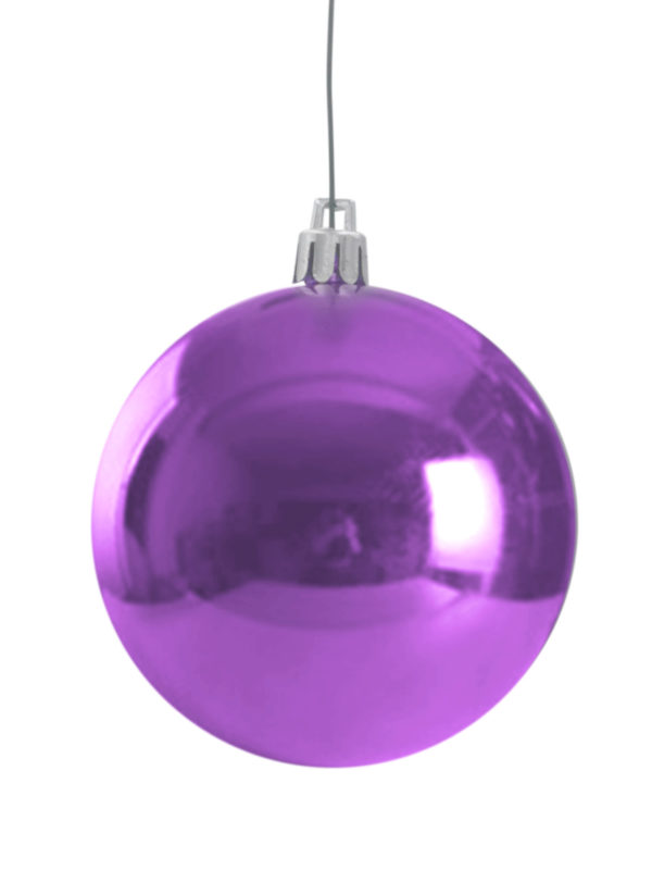 Christmas Ball 70mm Glossy Purple
