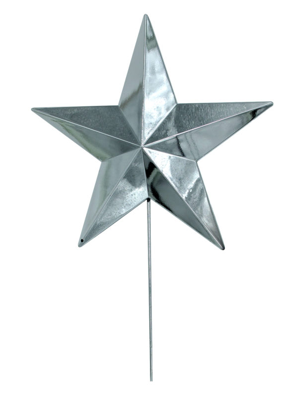 Star Christmas Tree Topper 20cm Silver