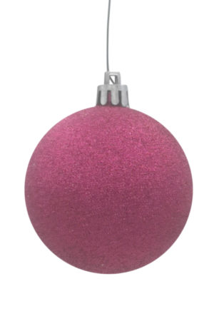 Christmas Ball 150mm Glitter Cerise