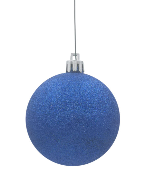 Christmas Ball 50mm Glitter Blue