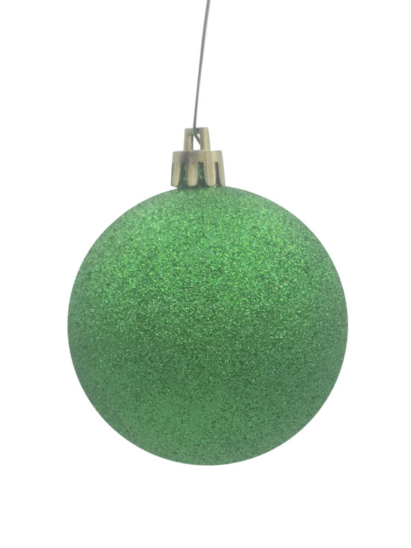 Christmas Ball 150mm Glitter Green