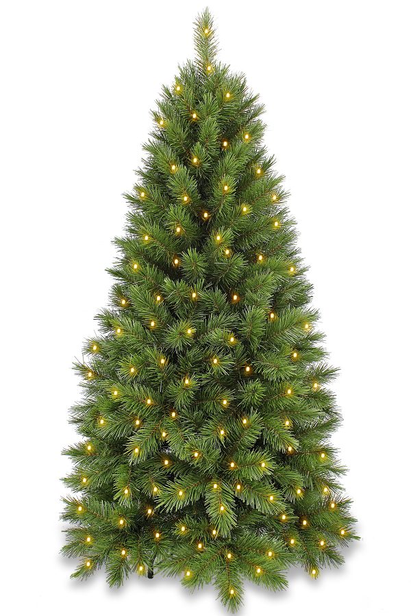5ft Slim Vienna Spruce Christmas Tree Hinged Pre Lit 1.52m with 200 LED’s