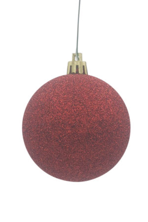 Christmas Ball 150mm Glitter Red