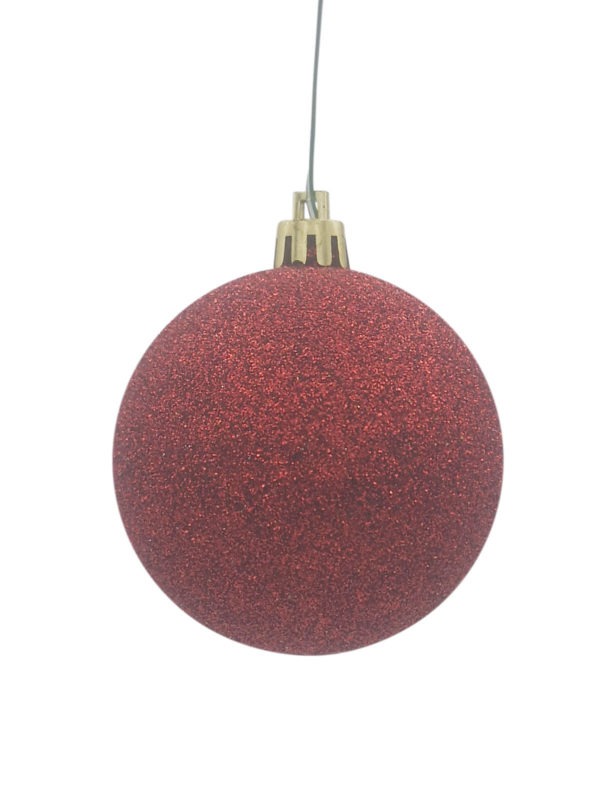 Christmas Ball 150mm Glitter Red