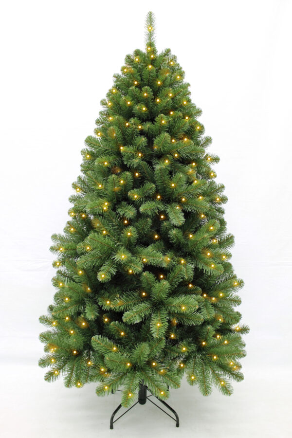 6.5ft Stockholm Christmas tree Hinged 1.98m Prelit with 360 Warm White LED’s