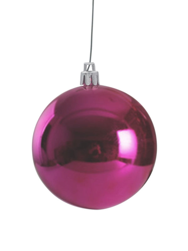 Christmas Ball 70mm Glossy Cerise
