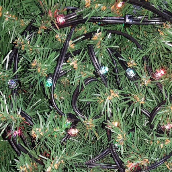 Commercial Christmas Lights LED x 100 Colour Changing LED with Black cord (Indoor)