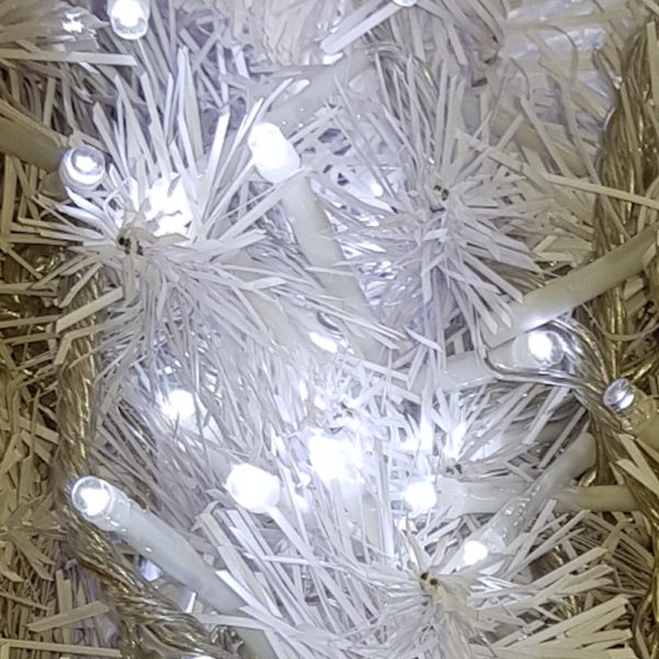Wedding and White Christmas Tree LED Rice Lights x 160 White with Translucent cord