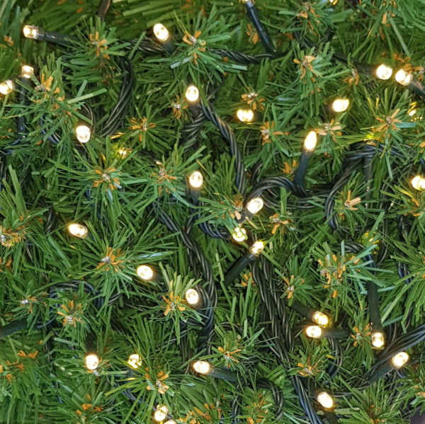 Christmas LED Lights x 100 Warm White (soft yellow) with Transformer