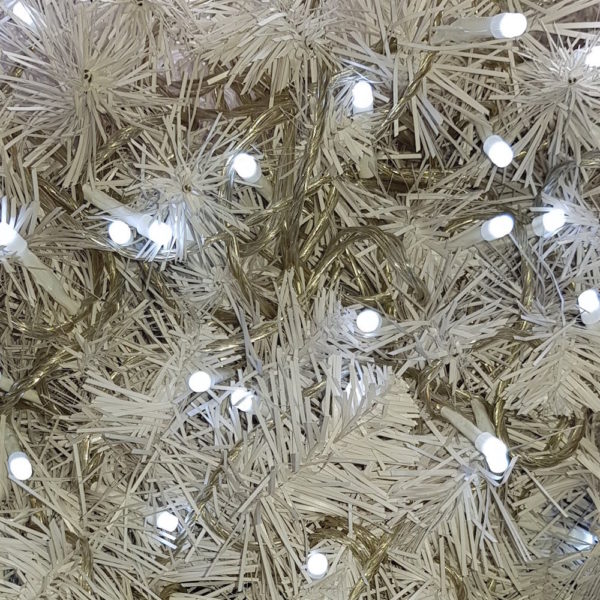 Wedding Lights x 100 White LED STATIC with Translucent cord