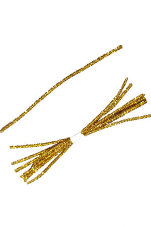 Tinsel Tie Gold 10 Pieces
