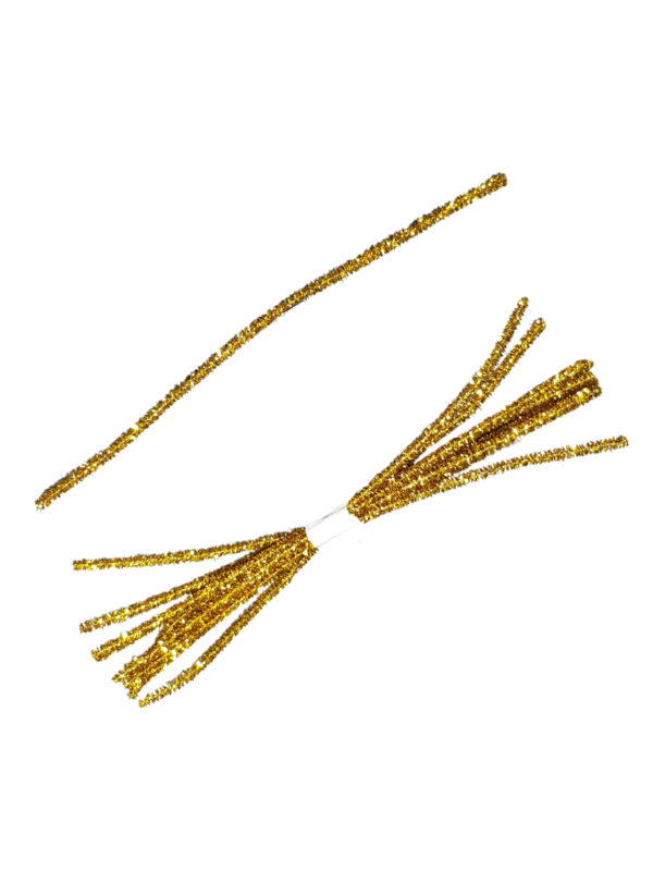 Tinsel Tie Gold 10 Pieces