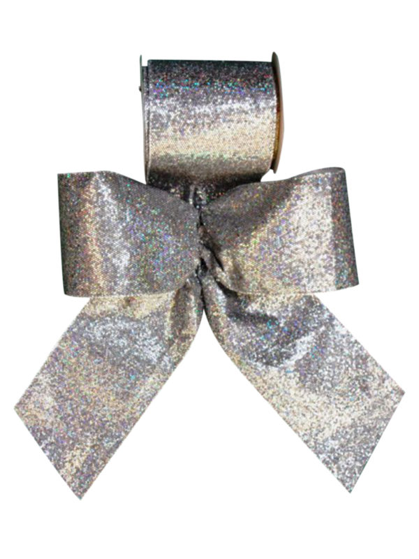 Ribbon Silver Lame’ with Sparkles