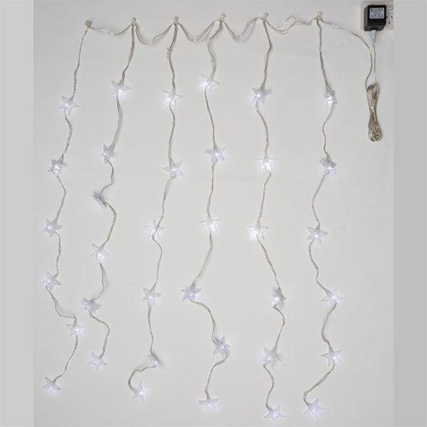 Christmas Star Curtain x 36 LED with White Light