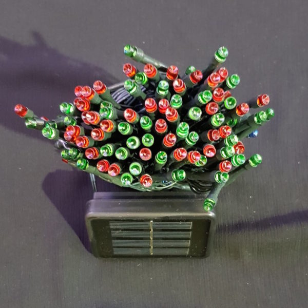 Solar Power Christmas Garden LED light string x 200 Multi Colour Light