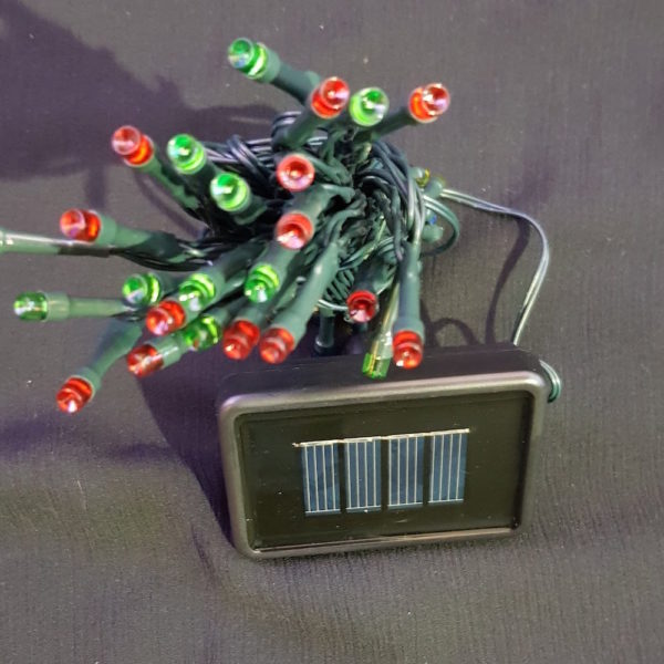 Solar Power Christmas Garden LED light string x 50 Multi Colour Light