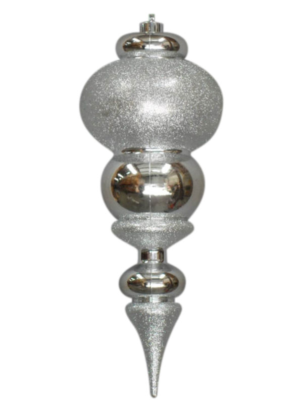 Finial Silver Glitter Glossy