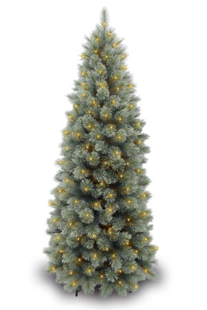 9ft Slim Mountain Cashmere with Warm White Lights