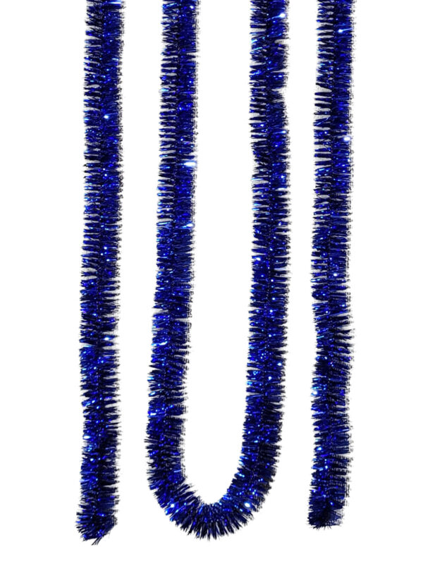 Tinsel 5.5m (18ft) 4 ply – 50mm Blue