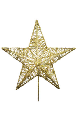 25 inch Star Christmas Tree Topper 64cm Gold