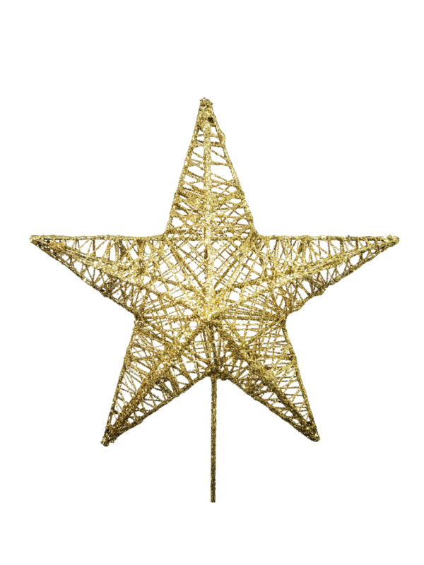 25 inch Star Christmas Tree Topper 64cm Gold